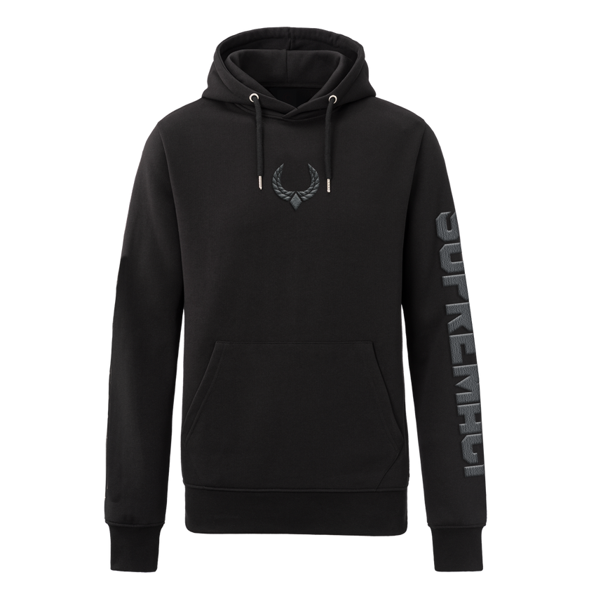 Original black on black hoodie